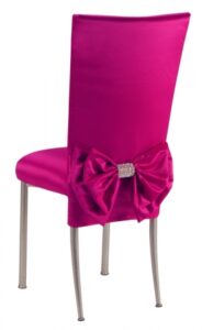 Fuschia Luxury Chameleon Chair with Bow and Bling