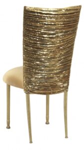 Gold Bedazzled Chameleon Chair - Luxury Seating for Weddings Events