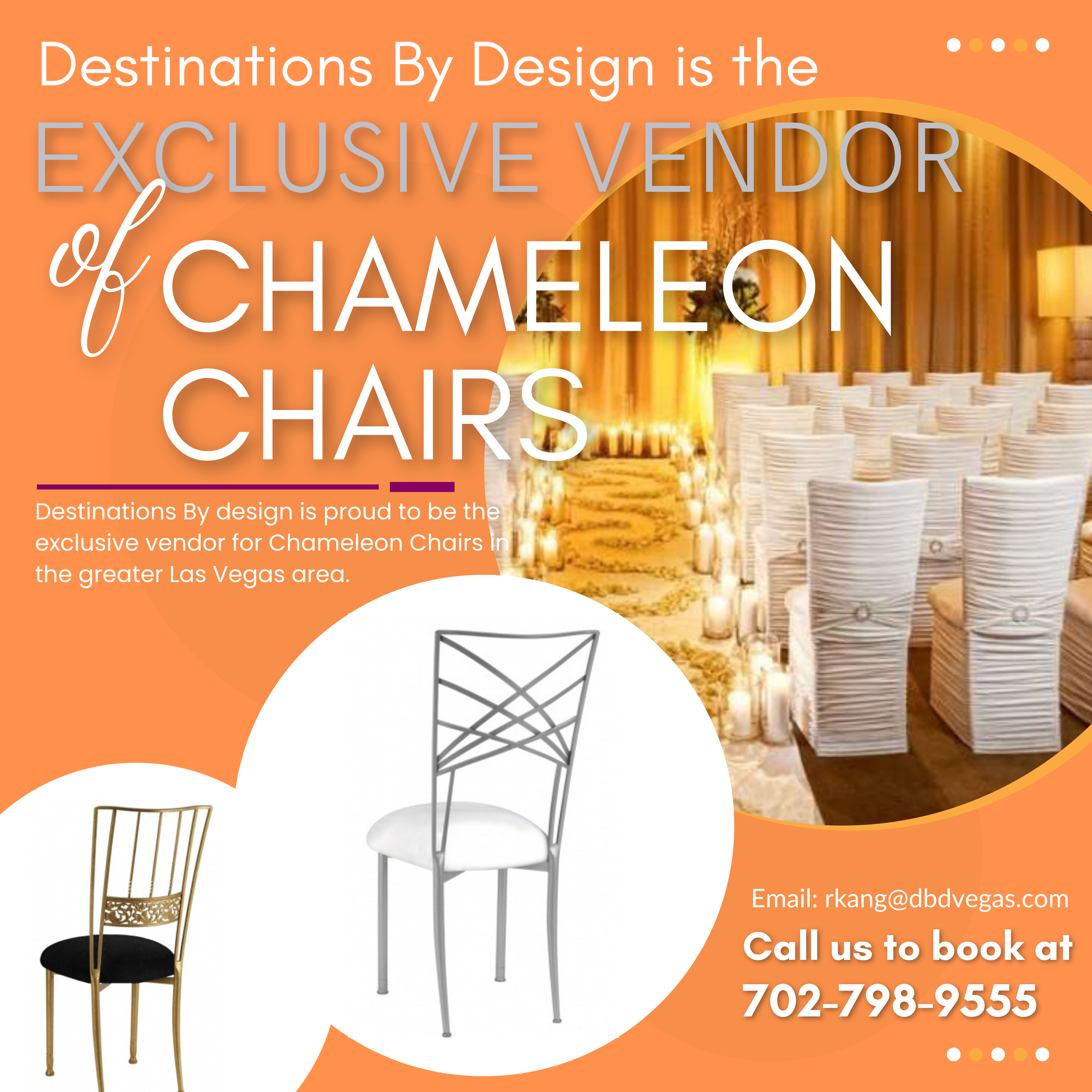 Destinations By Design Named Exclusive and Preferred Supplier of The Chameleon Chair Collection For The Greater Las Vegas Region